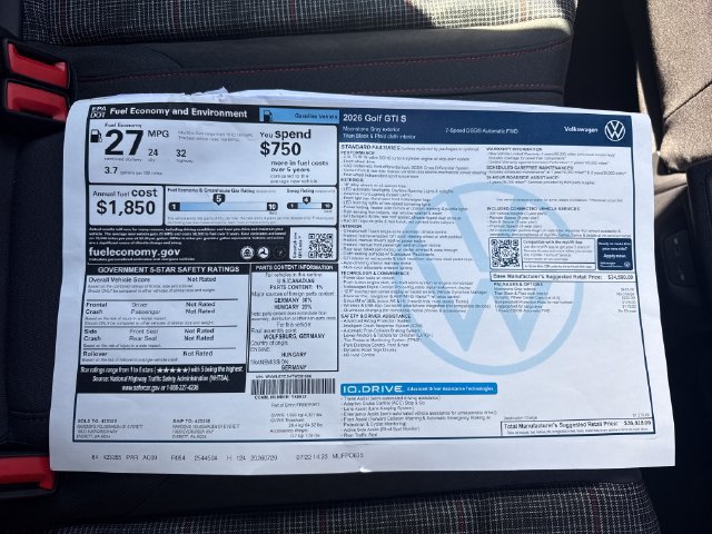 New 2026 Volkswagen GTI S FWD image 31