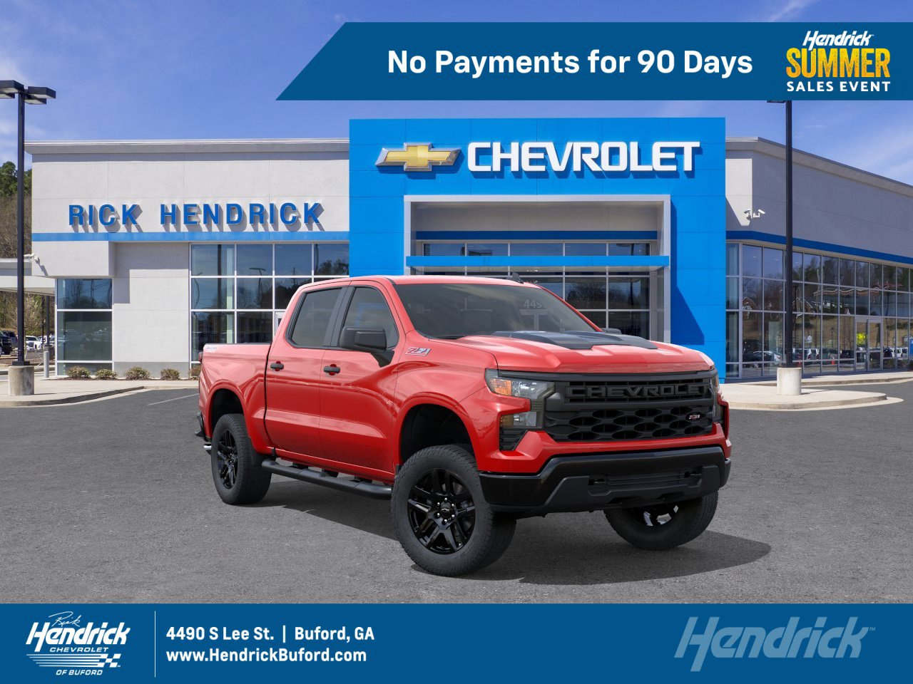 New 2026 Chevrolet Silverado 1500 Custom Trail Boss w/ Turbomax Blackout Package AWD/4WD image 1