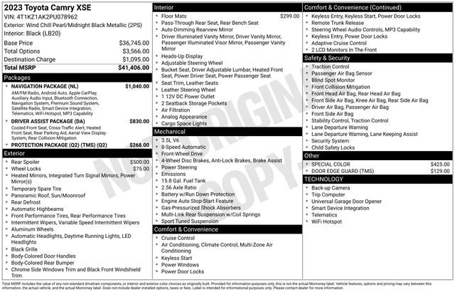 Used 2023 Toyota Camry XSE w/ Navigation Package FWD image 3