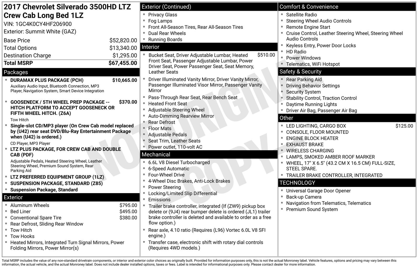 Used 2017 Chevrolet Silverado 3500 LTZ w/ Duramax Plus Package image 4