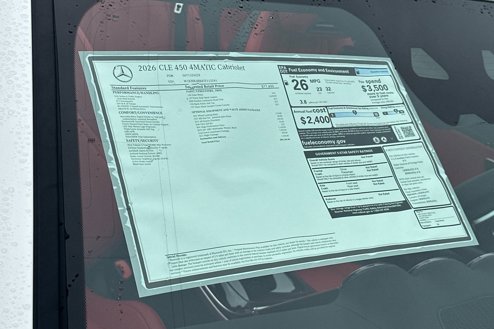 New 2026 Mercedes-Benz CLE 450 4MATIC Cabriolet image 29