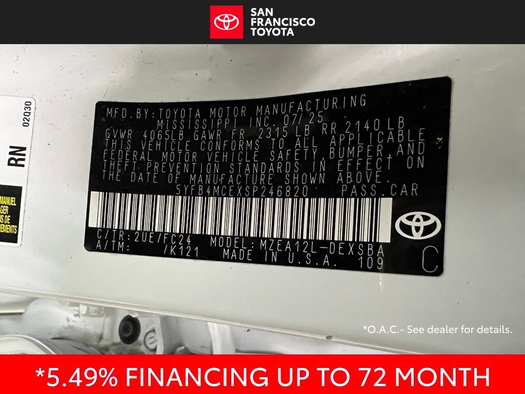 Certified 2025 Toyota Corolla FX w/ Convenience Package FWD image 37