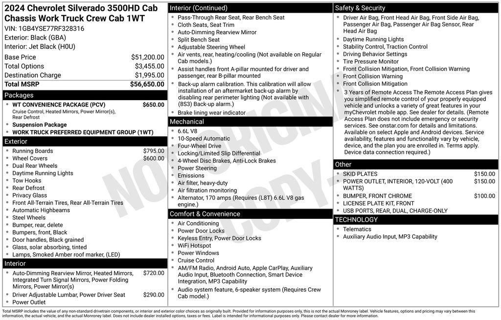 Used 2024 Chevrolet Silverado 3500 W/T w/ WT Convenience Package image 11