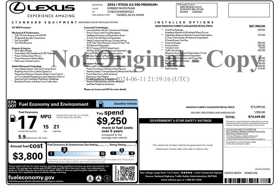 Used 2024 Lexus GX 550 w/ Accessory Package (2T) AWD/4WD image 4