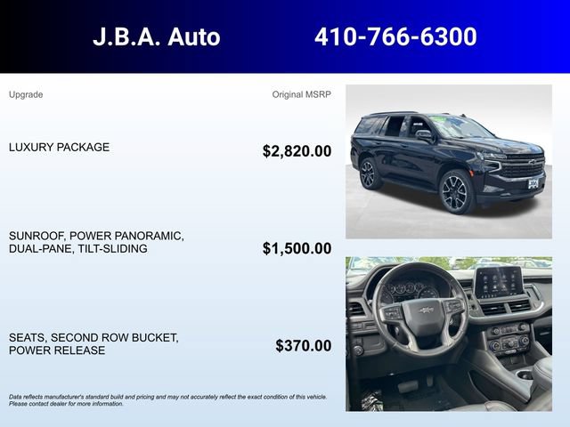 Certified 2021 Chevrolet Tahoe RST w/ Luxury Package AWD/4WD image 5