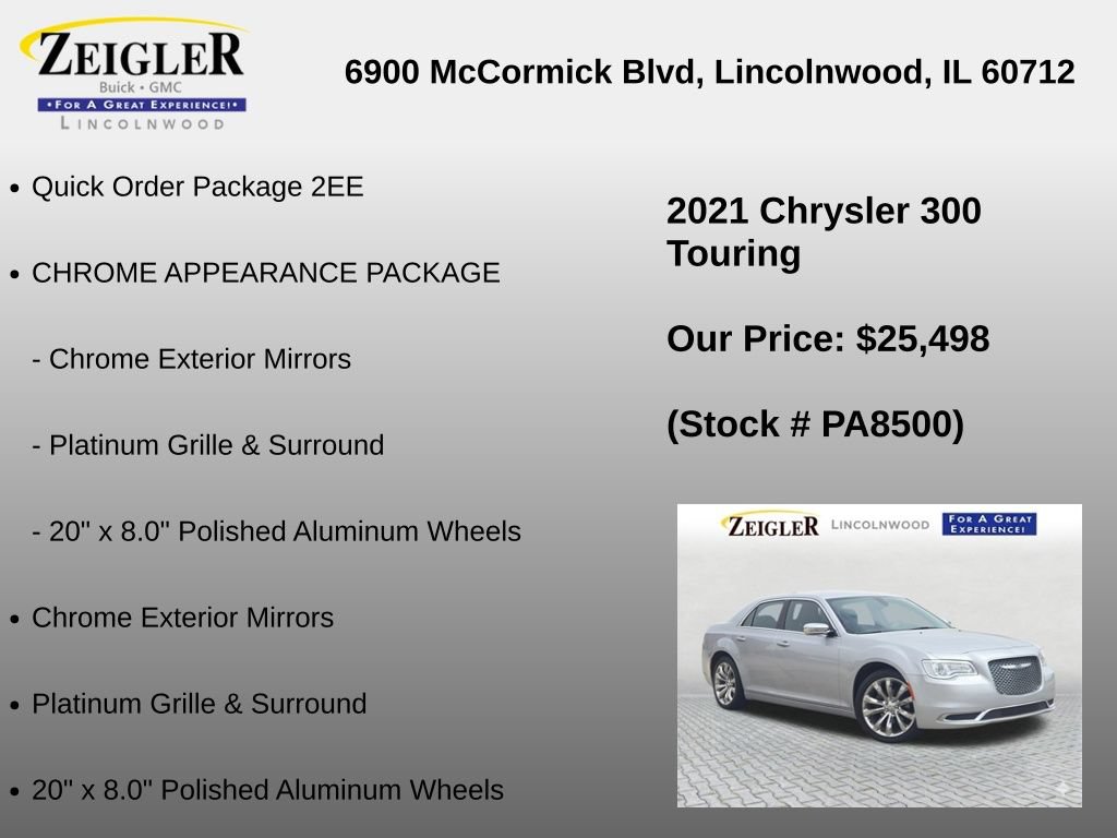 Used 2021 Chrysler 300 Touring w/ Chrome Appearance Package RWD image 6