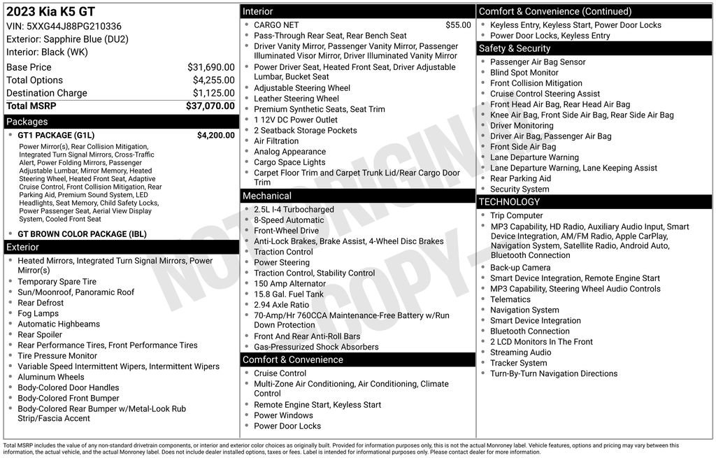 Used 2023 Kia K5 GT w/ GT1 Package FWD image 11