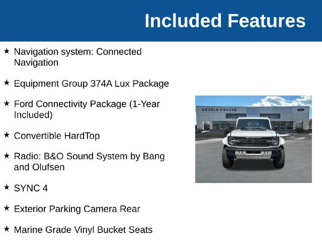 New 2026 Ford Bronco Raptor w/ Interior Carbon Fiber Pack AWD/4WD image 4