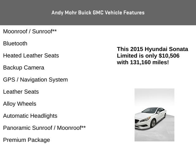 Used 2015 Hyundai Sonata Limited w/ Option Group 06 FWD image 4