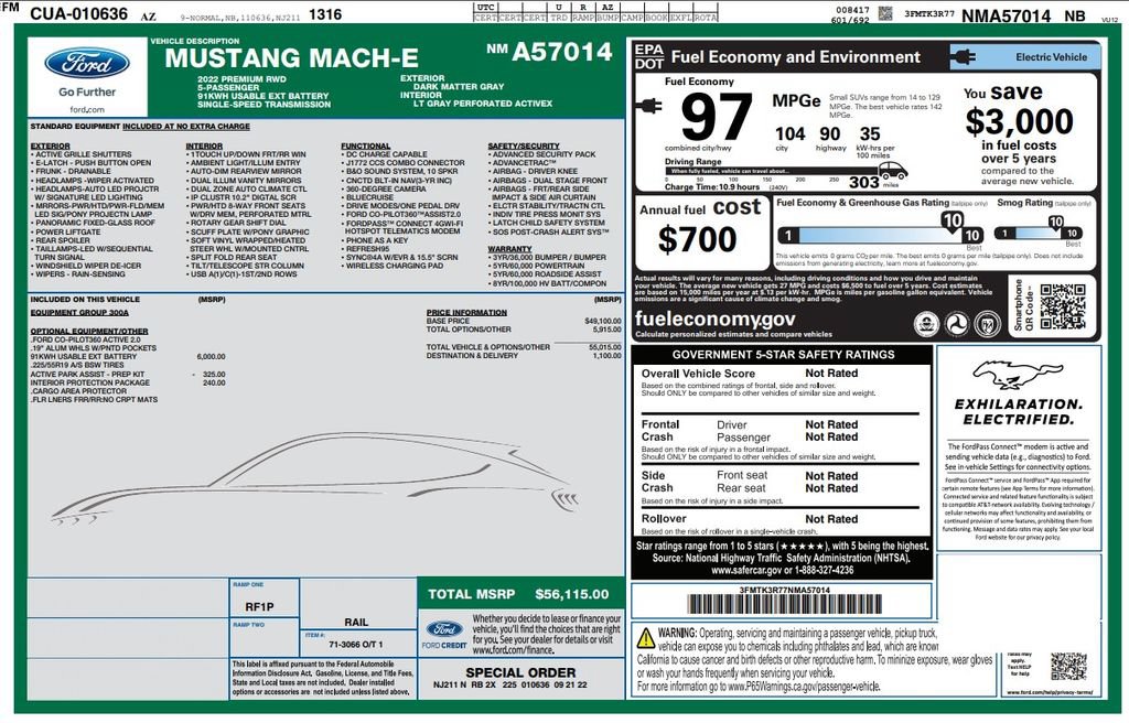 Used 2022 Ford Mustang Mach-E Premium RWD image 3