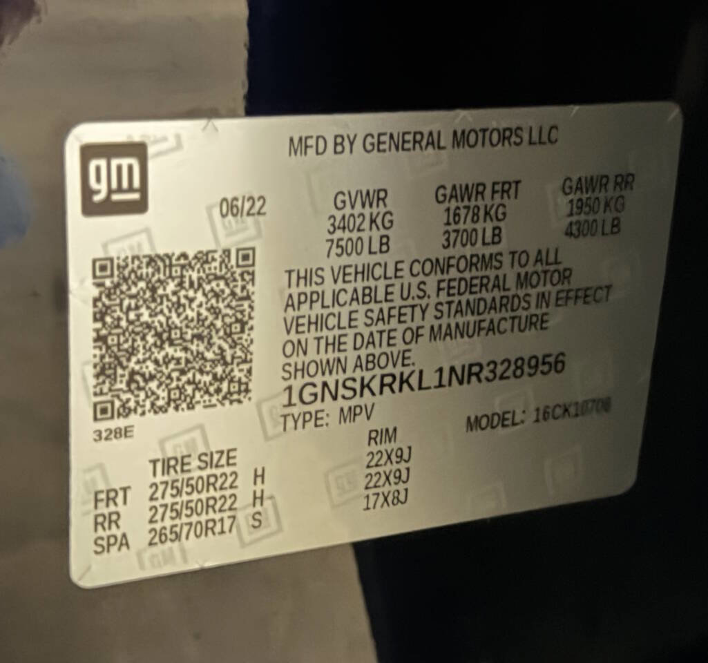 Used 2022 Chevrolet Tahoe RST w/ Sport Performance Package image 46