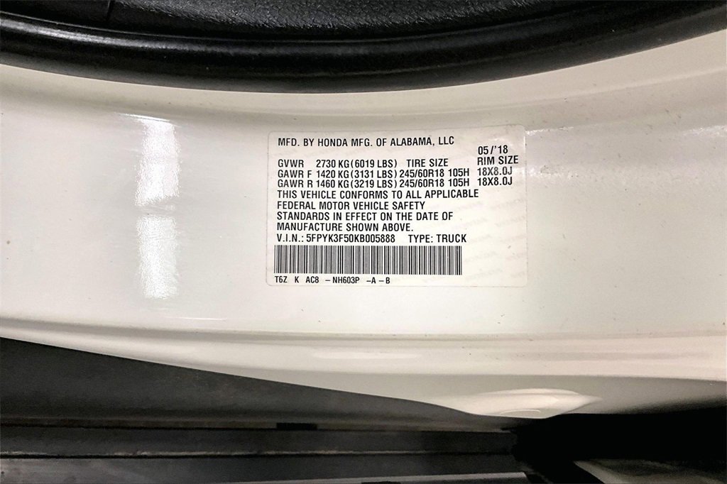 Used 2019 Honda Ridgeline RTL image 20