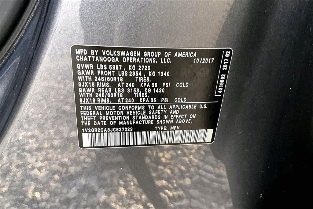 Used 2018 Volkswagen Atlas S image 32