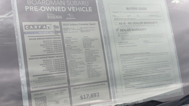Used 2019 Subaru Forester Sport w/ Popular Package #2 AWD/4WD image 30