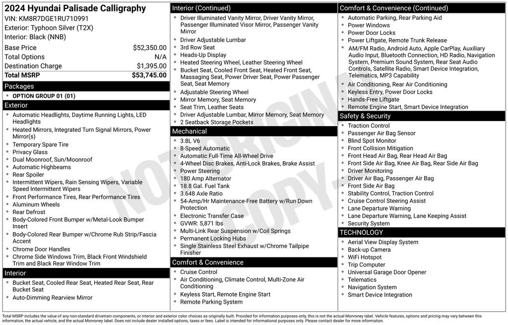 Used 2024 Hyundai Palisade Calligraphy image 29