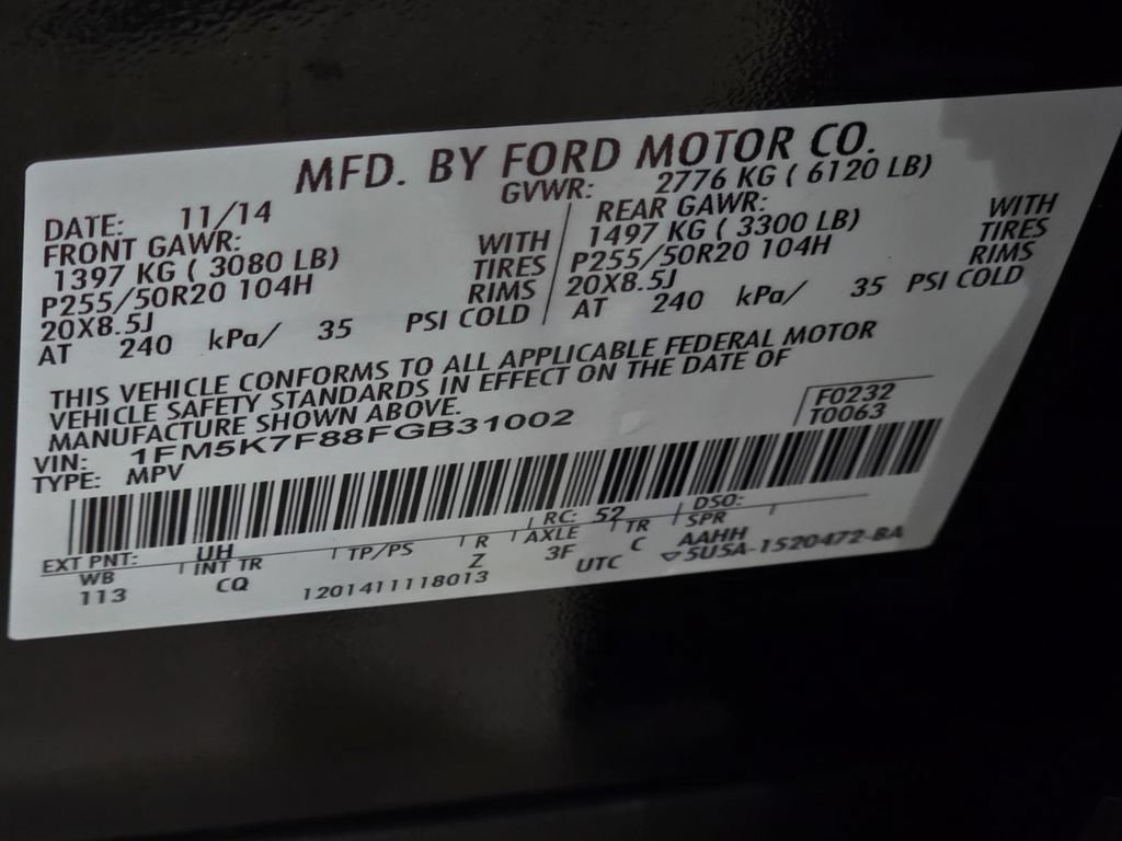 Used 2015 Ford Explorer Limited w/ Equipment Group 301A FWD image 44