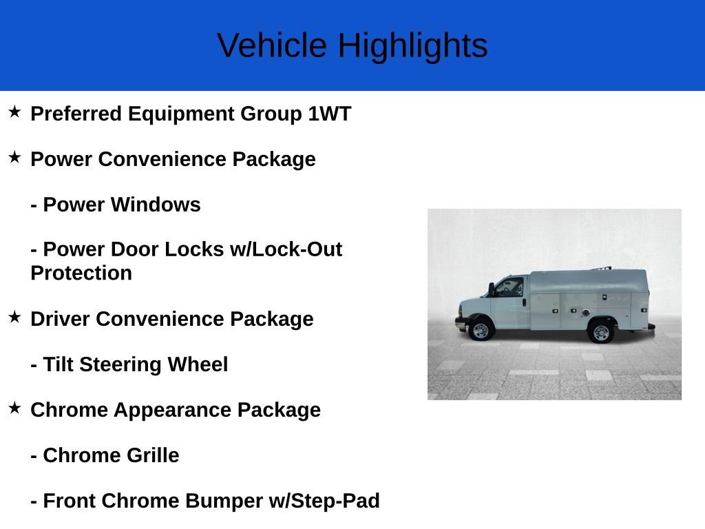 New 2024 Chevrolet Express 3500 w/ Power Convenience Package image 2