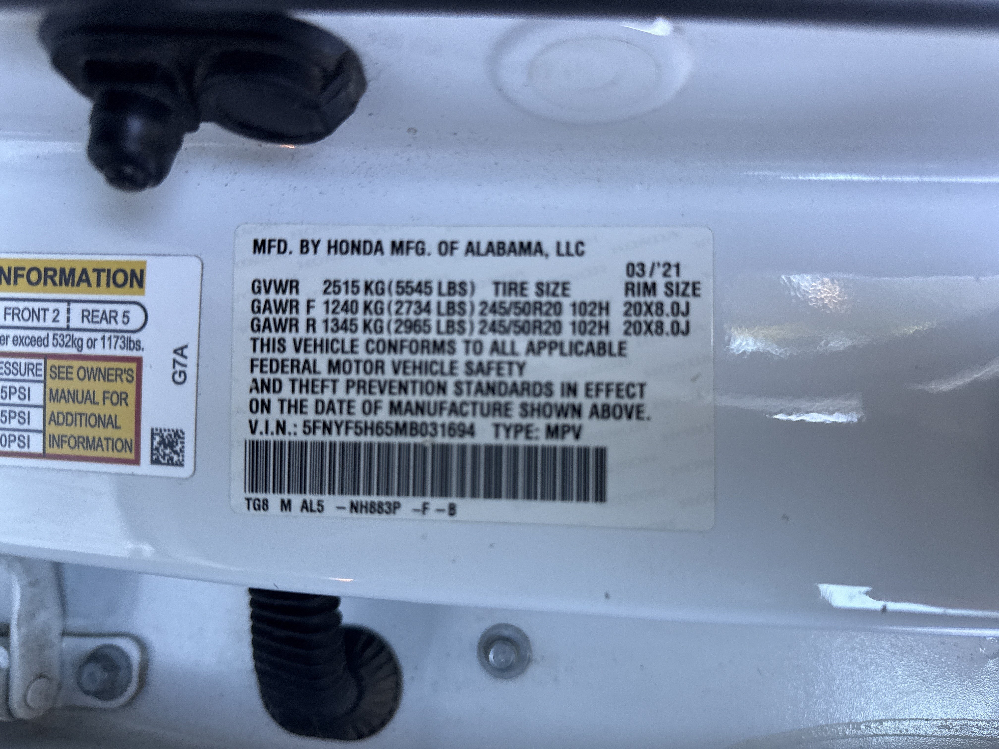 Used 2021 Honda Pilot Touring image 10