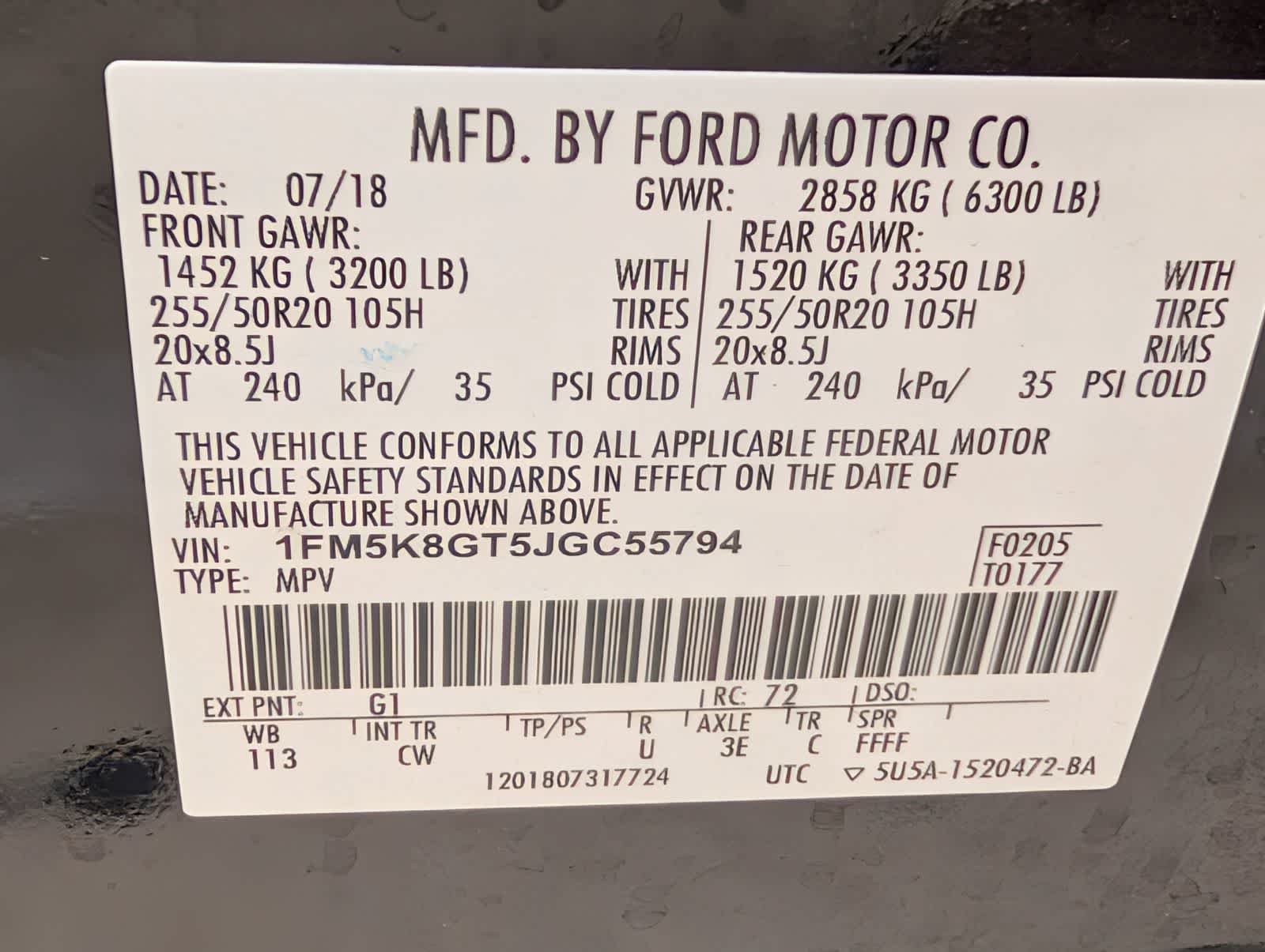 Used 2018 Ford Explorer Sport w/ Equipment Group 401A AWD/4WD image 11