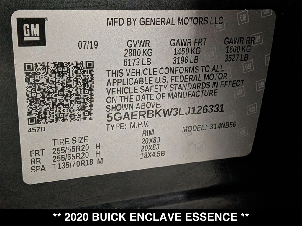 Used 2020 Buick Enclave Essence w/ Sound and Sites Package image 32