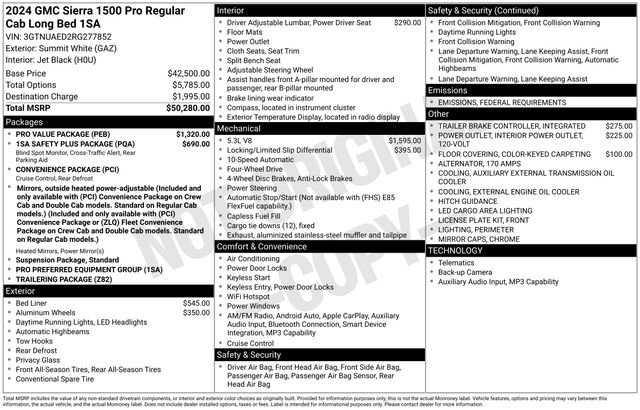 Used 2024 GMC Sierra 1500 Pro w/ Pro Value Package image 5