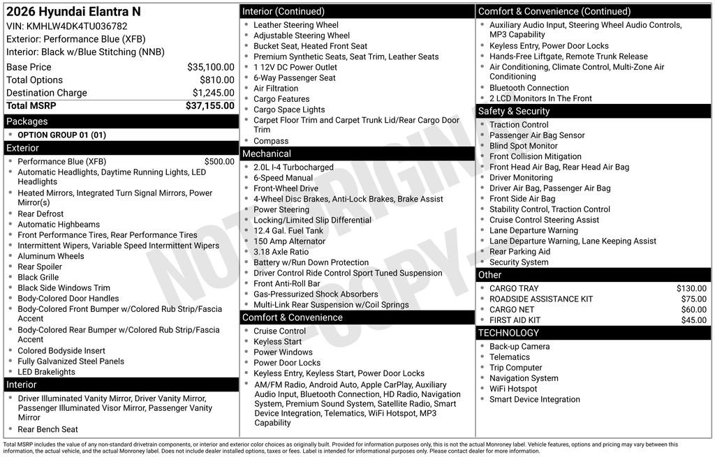 New 2026 Hyundai Elantra N image 28