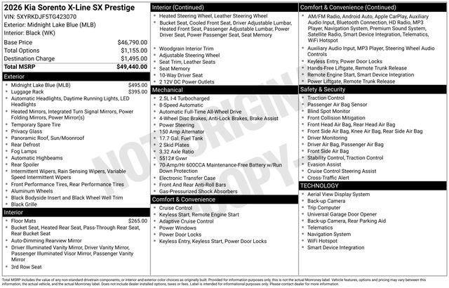 New 2026 Kia Sorento SX Prestige image 4
