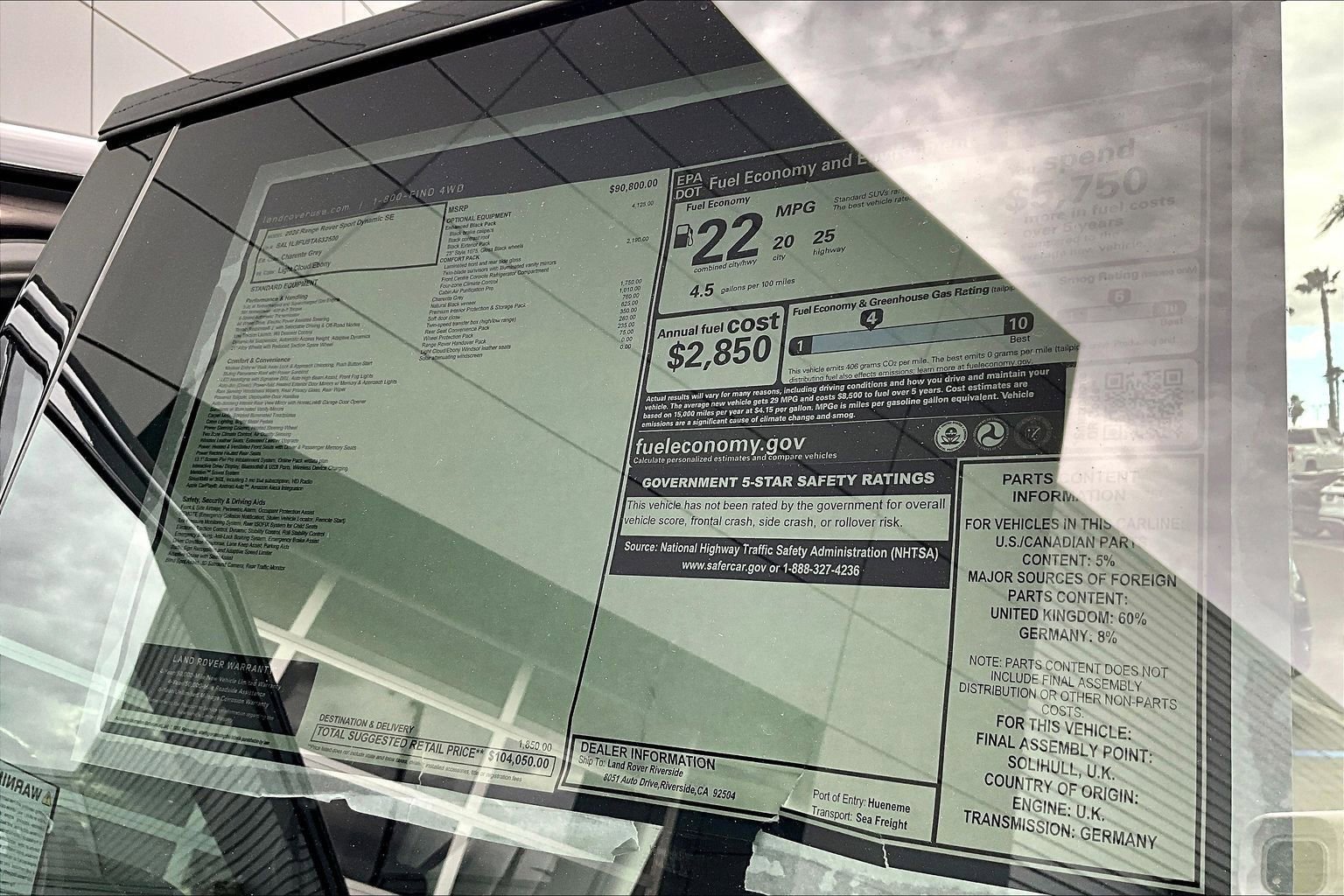 New 2026 Land Rover Range Rover Sport Dynamic SE image 14