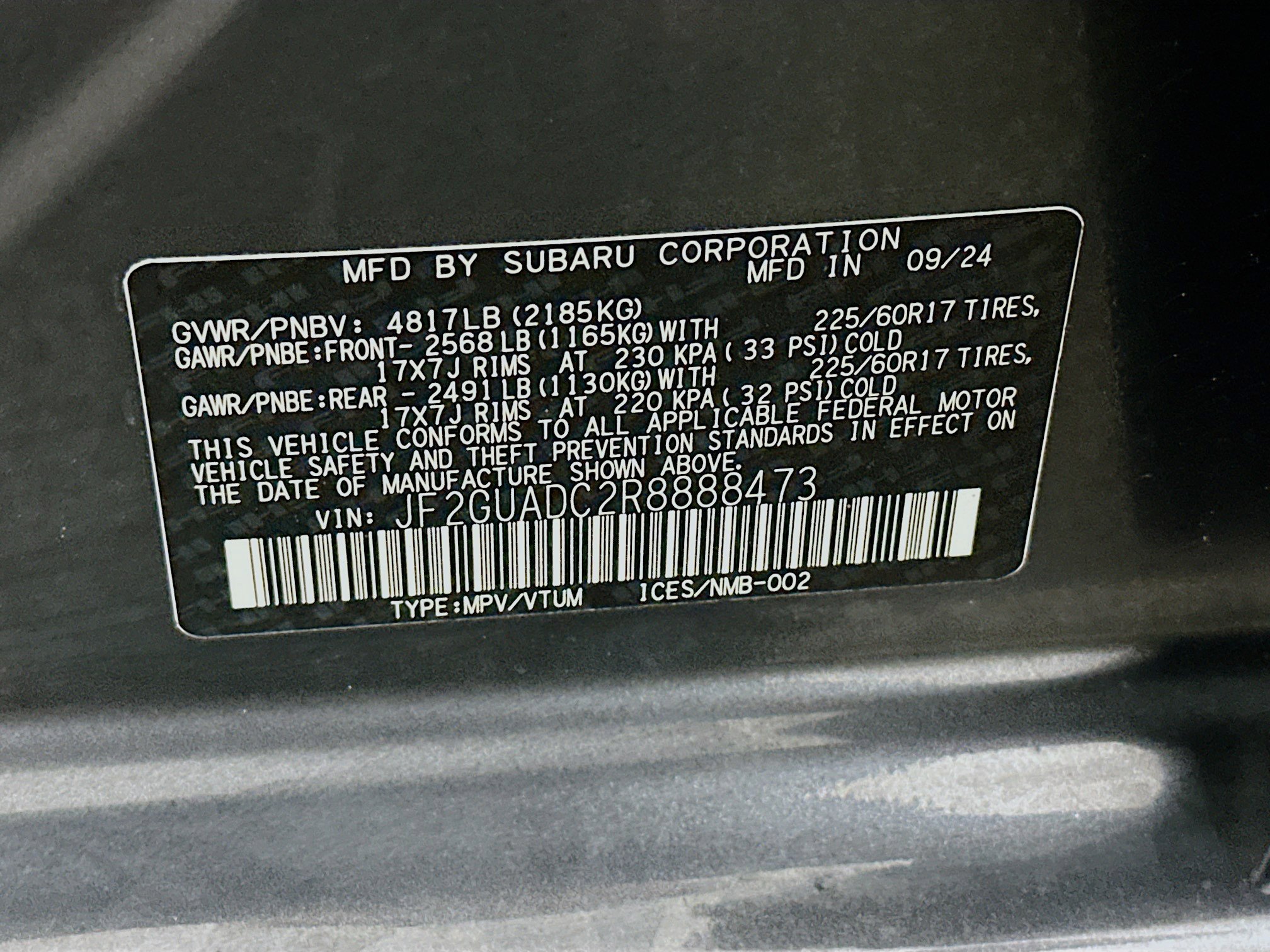 Used 2024 Subaru Crosstrek 2.0i Premium image 12