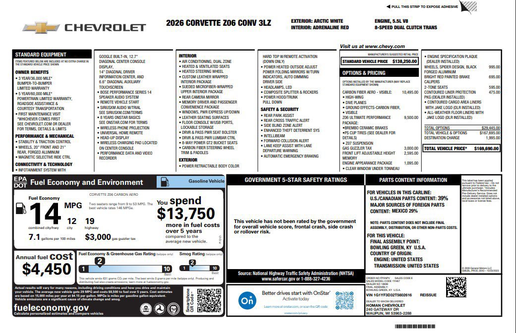 New 2026 Chevrolet Corvette Z06 image 28
