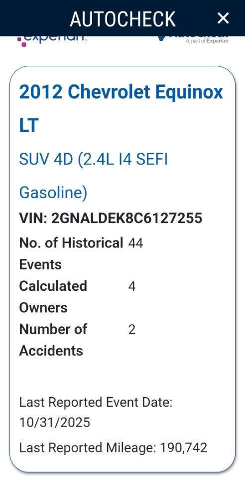 Used 2012 Chevrolet Equinox LT w/ Driver Convenience Package image 17