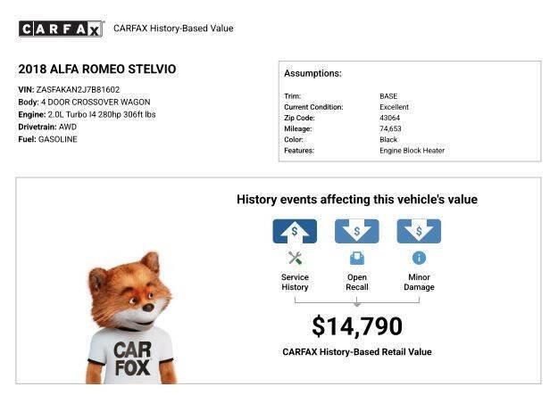 Used 2018 Alfa Romeo Stelvio Base AWD 4dr Crossover image 15