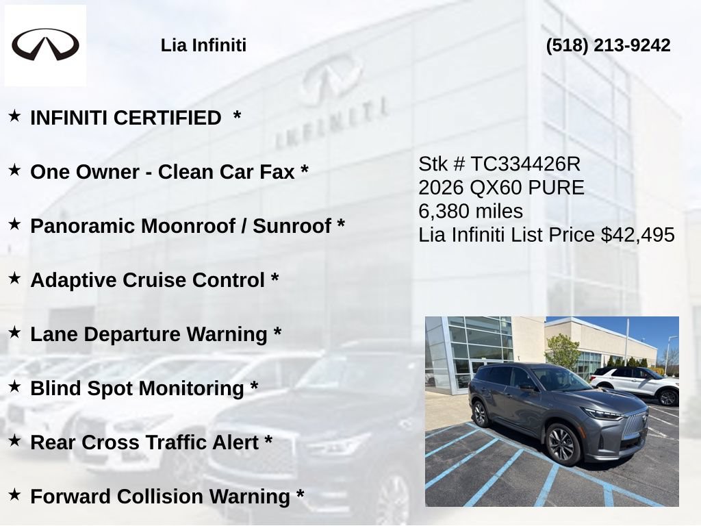 Certified 2026 INFINITI QX60 Pure w/ Cargo Package AWD/4WD image 10