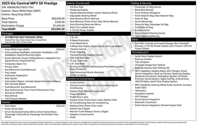 Used 2025 Kia Carnival SX Prestige FWD image 9