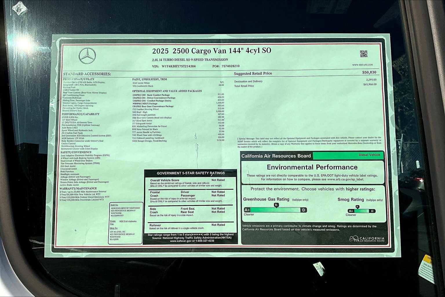 New 2025 Mercedes-Benz Sprinter 2500 image 18