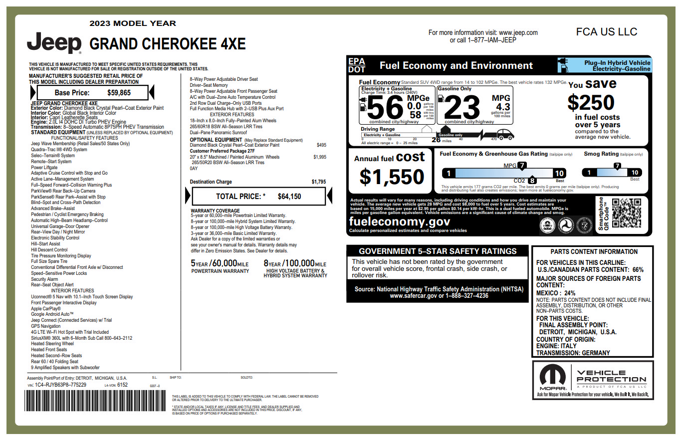 Used 2023 Jeep Grand Cherokee 4WD 4xe image 32