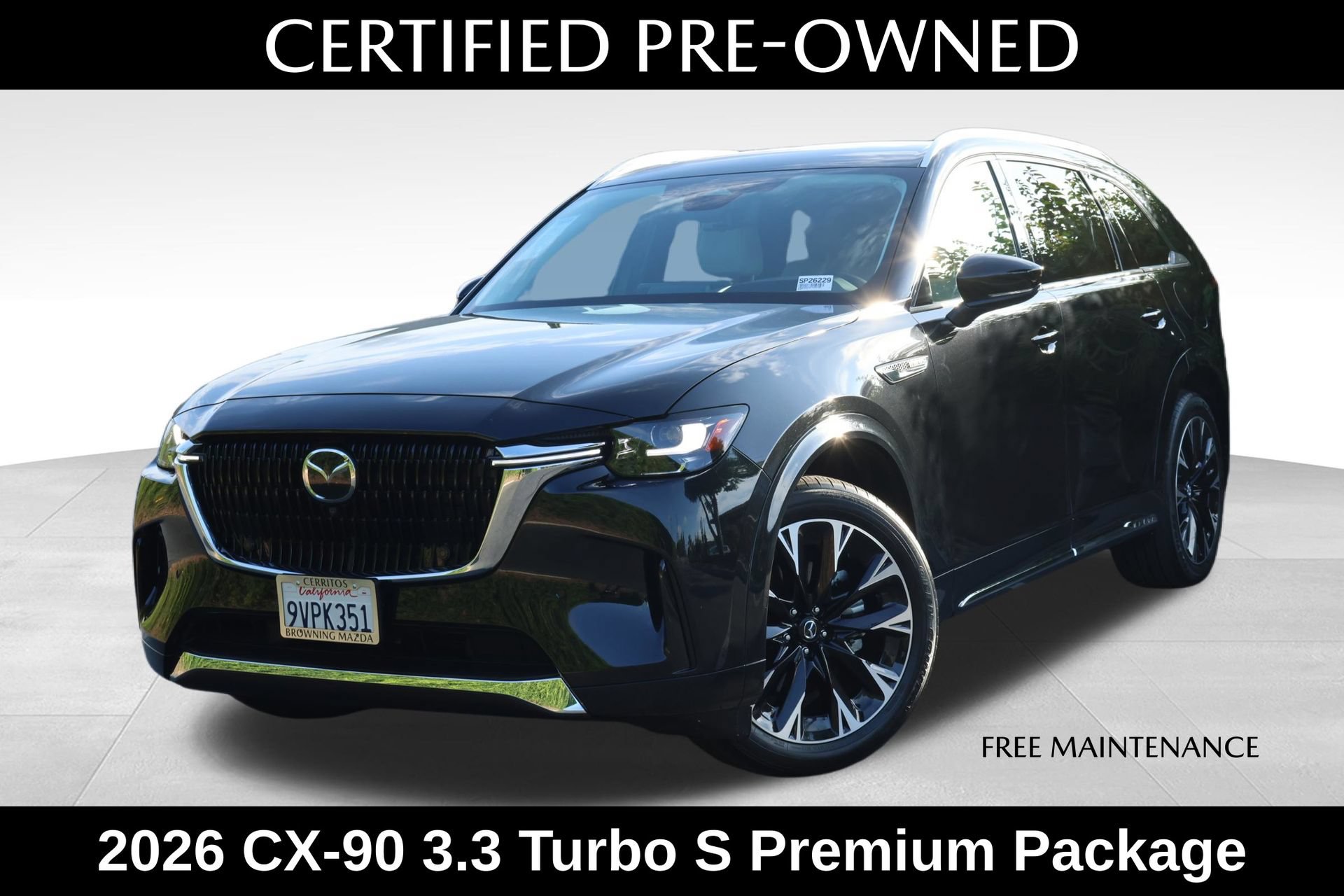Certified 2026 MAZDA CX-90 3.3 Turbo S w/ Premium Plus AWD/4WD image 1