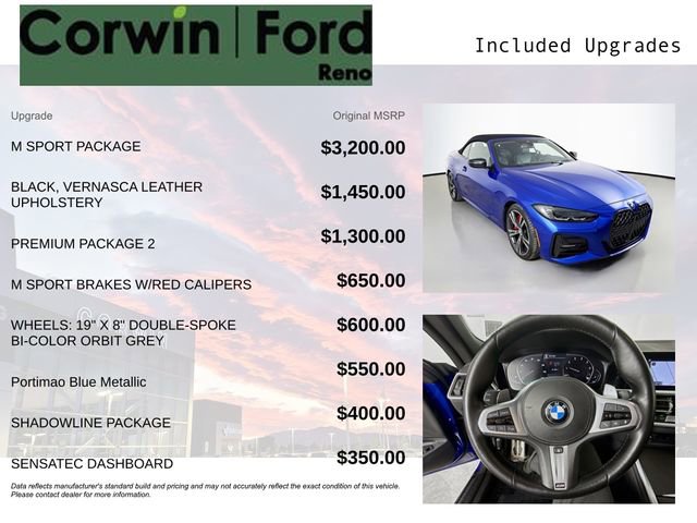 Used 2022 BMW 430i xDrive Convertible w/ M Sport Package image 3
