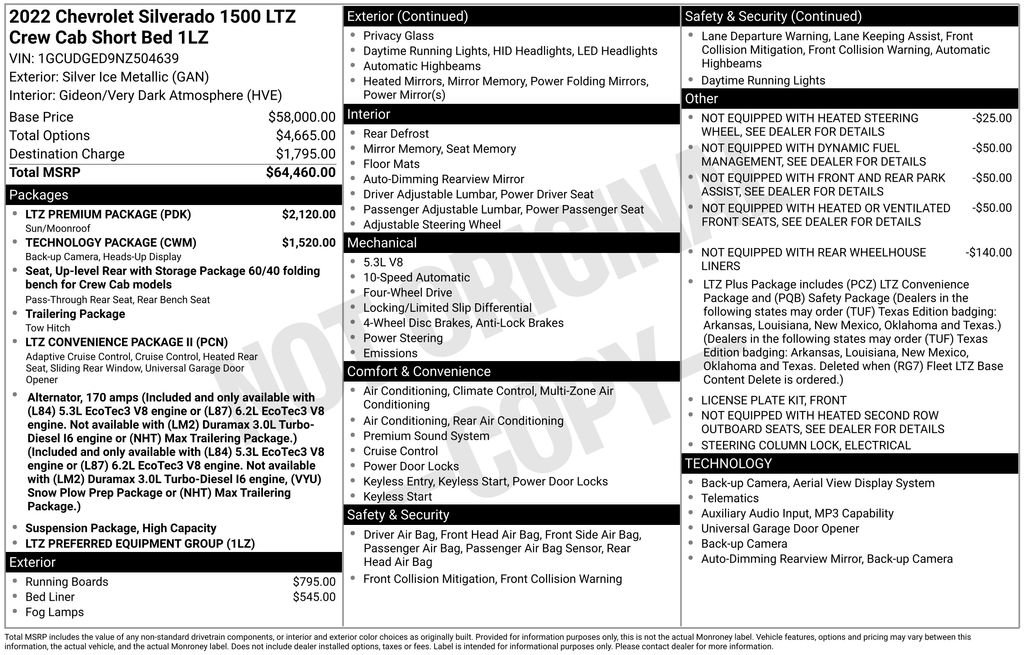 Used 2022 Chevrolet Silverado 1500 LTZ w/ LTZ Premium Package AWD/4WD image 5
