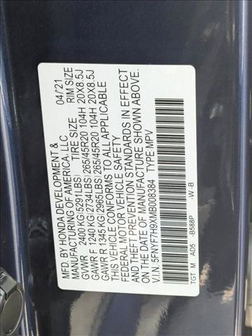 Used 2021 Honda Passport Touring image 27
