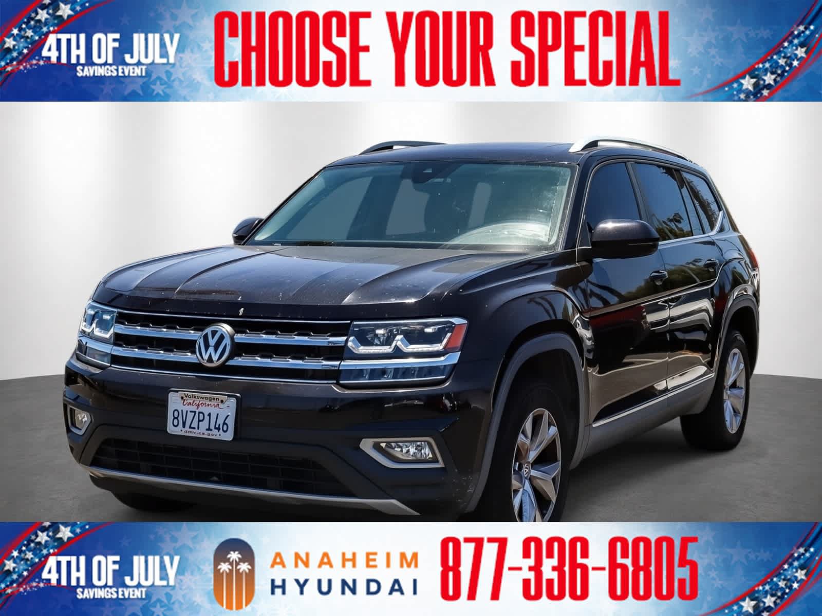 Used 2018 Volkswagen Atlas SEL AWD/4WD image 1