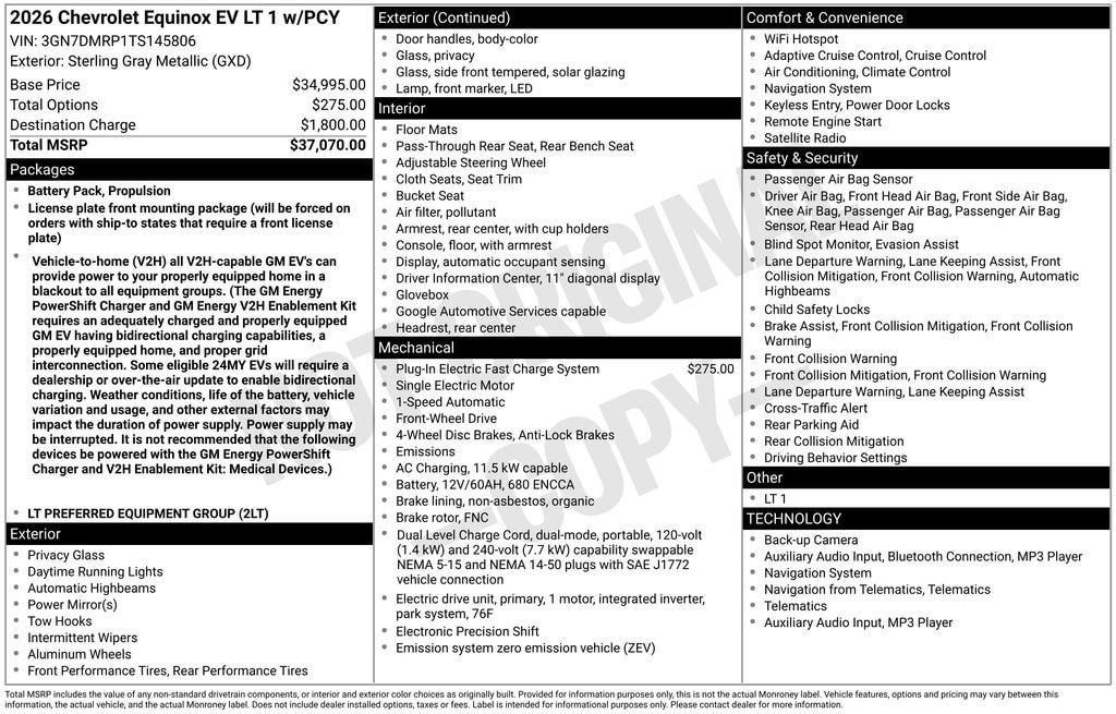 New 2026 Chevrolet Equinox EV LT image 10