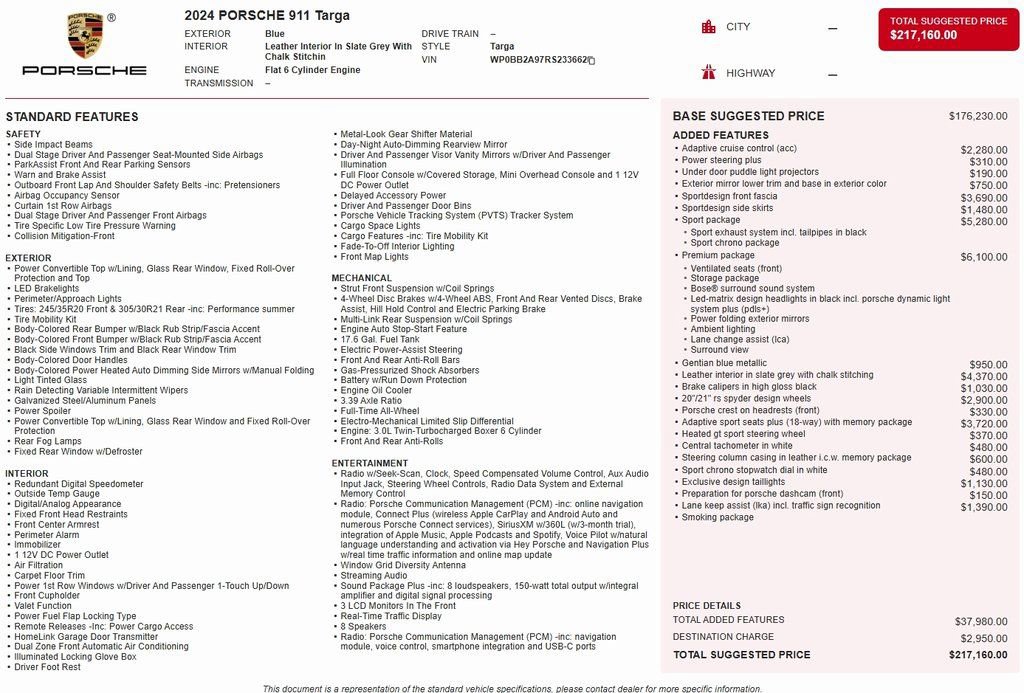 Used 2024 Porsche 911 Targa 4S w/ Premium Package image 23
