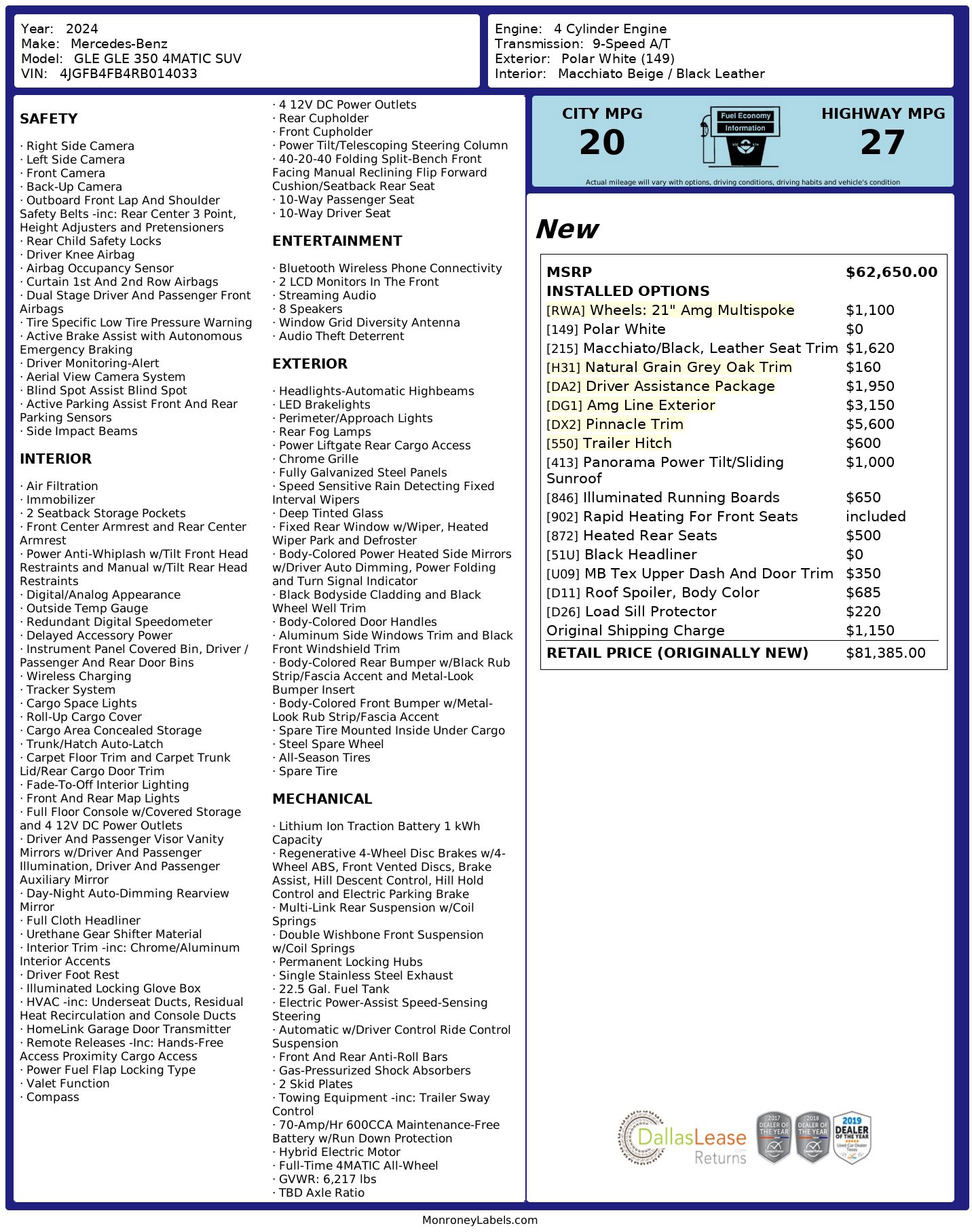 Used 2024 Mercedes-Benz GLE 350 4MATIC image 3