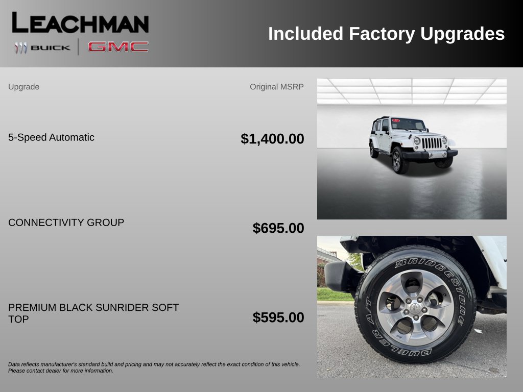 Used 2017 Jeep Wrangler Unlimited Sahara w/ Connectivity Group AWD/4WD image 10