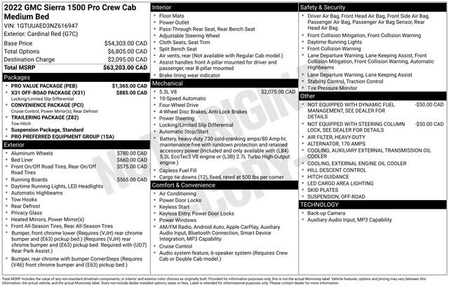 Used 2022 GMC Sierra 1500 Pro w/ Pro Value Package AWD/4WD image 8
