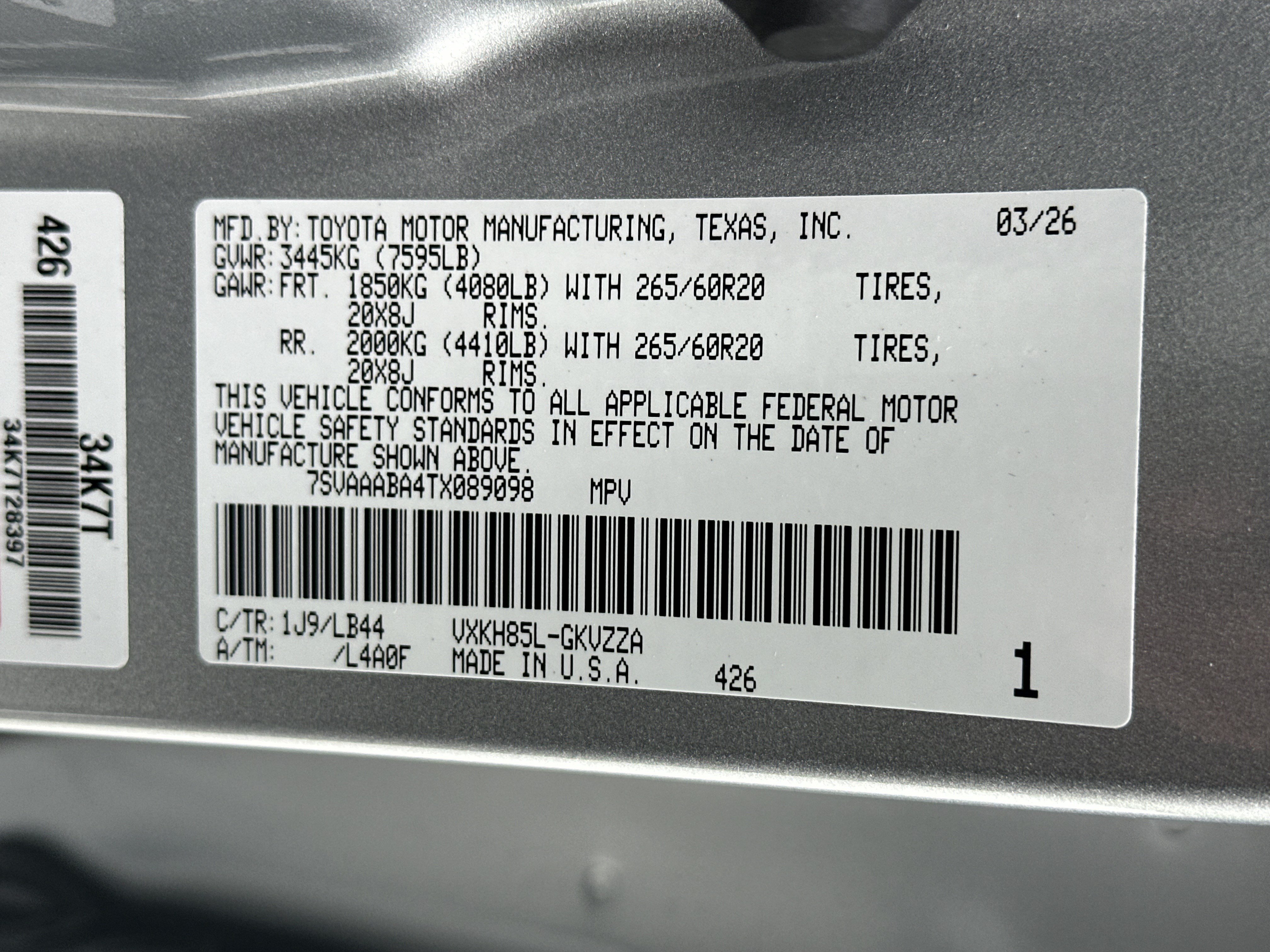 Used 2026 Toyota Sequoia 1794 Edition AWD/4WD image 37