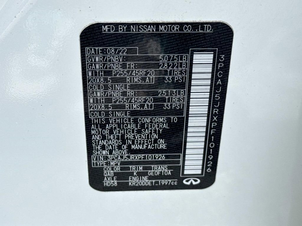 Certified 2023 INFINITI QX55 Luxe w/ Cargo Package image 29