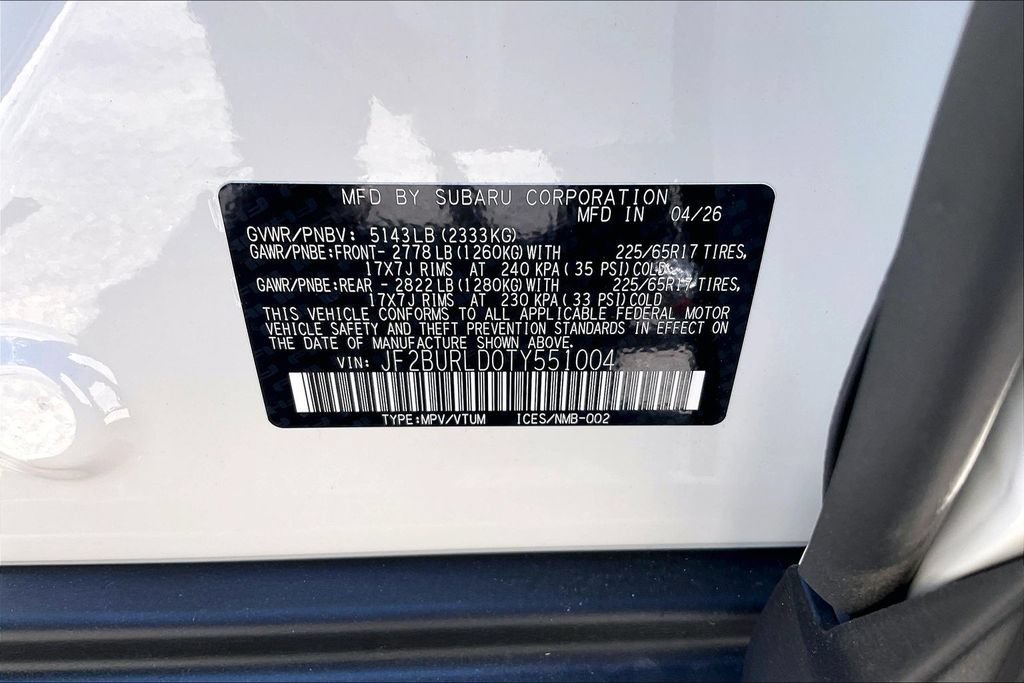 New 2026 Subaru Outback Wilderness AWD/4WD image 16