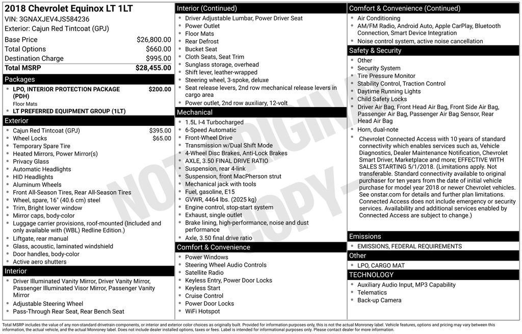 Used 2018 Chevrolet Equinox LT image 6